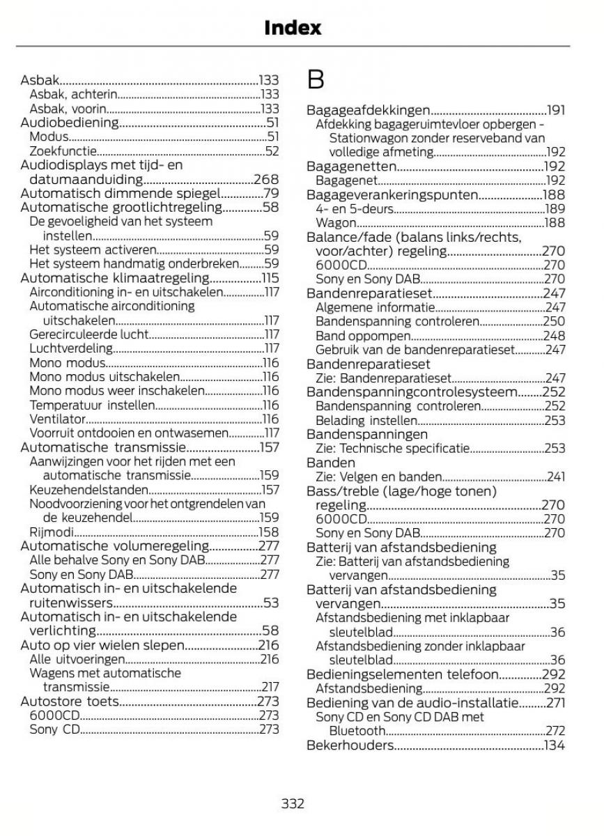 Ford Mondeo MKIV MK4 handleiding / page 335