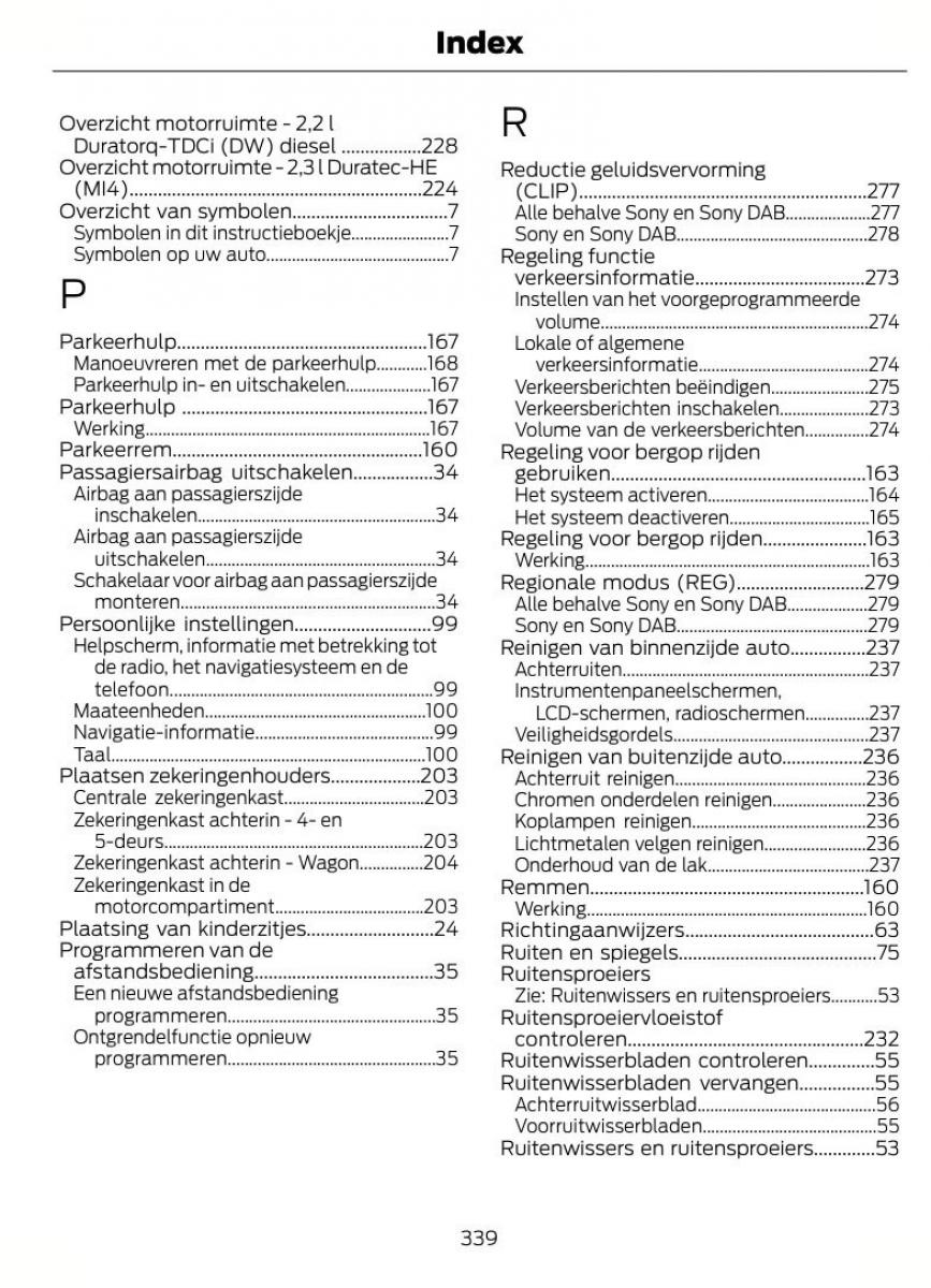 Ford Mondeo MKIV MK4 handleiding / page 342