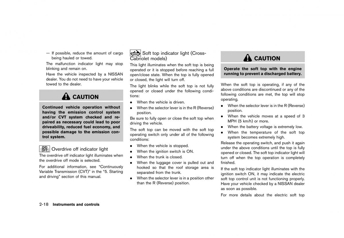 Nissan Murano Z51 owners manual / page 106