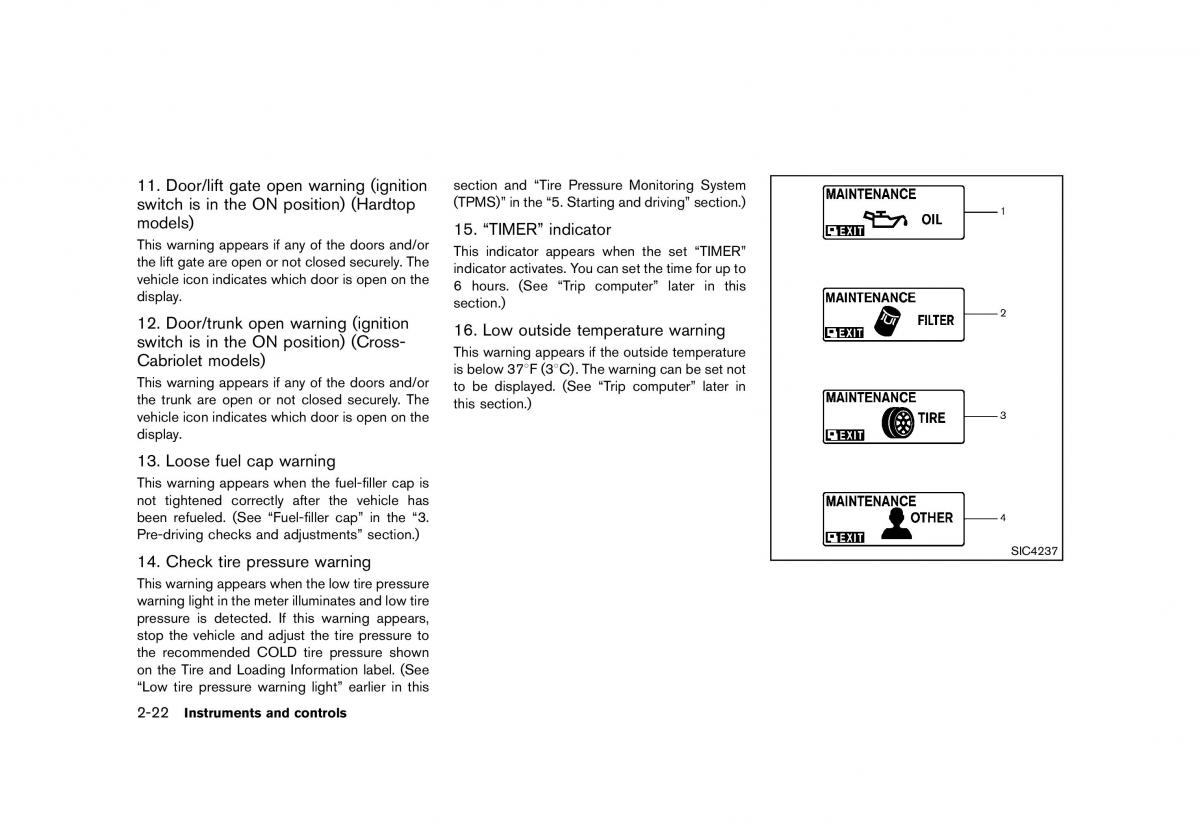 Nissan Murano Z51 owners manual / page 110