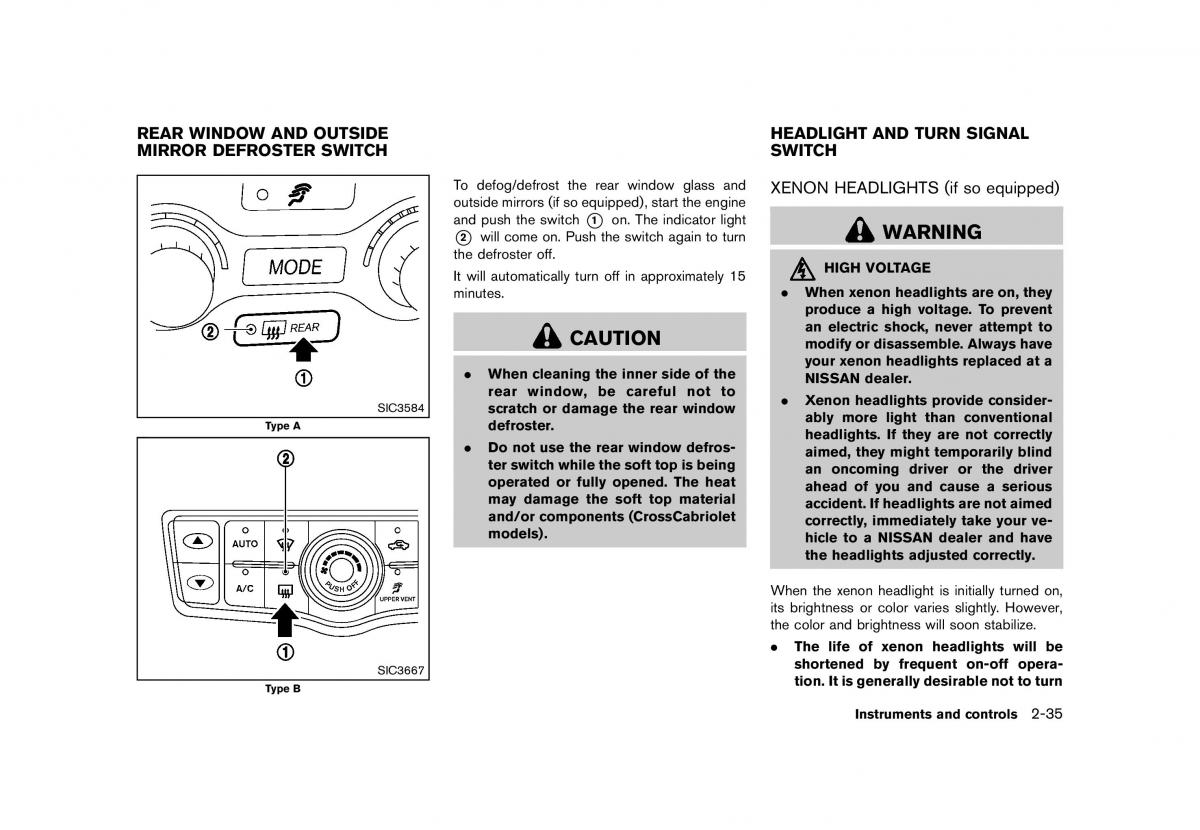 Nissan Murano Z51 owners manual / page 123