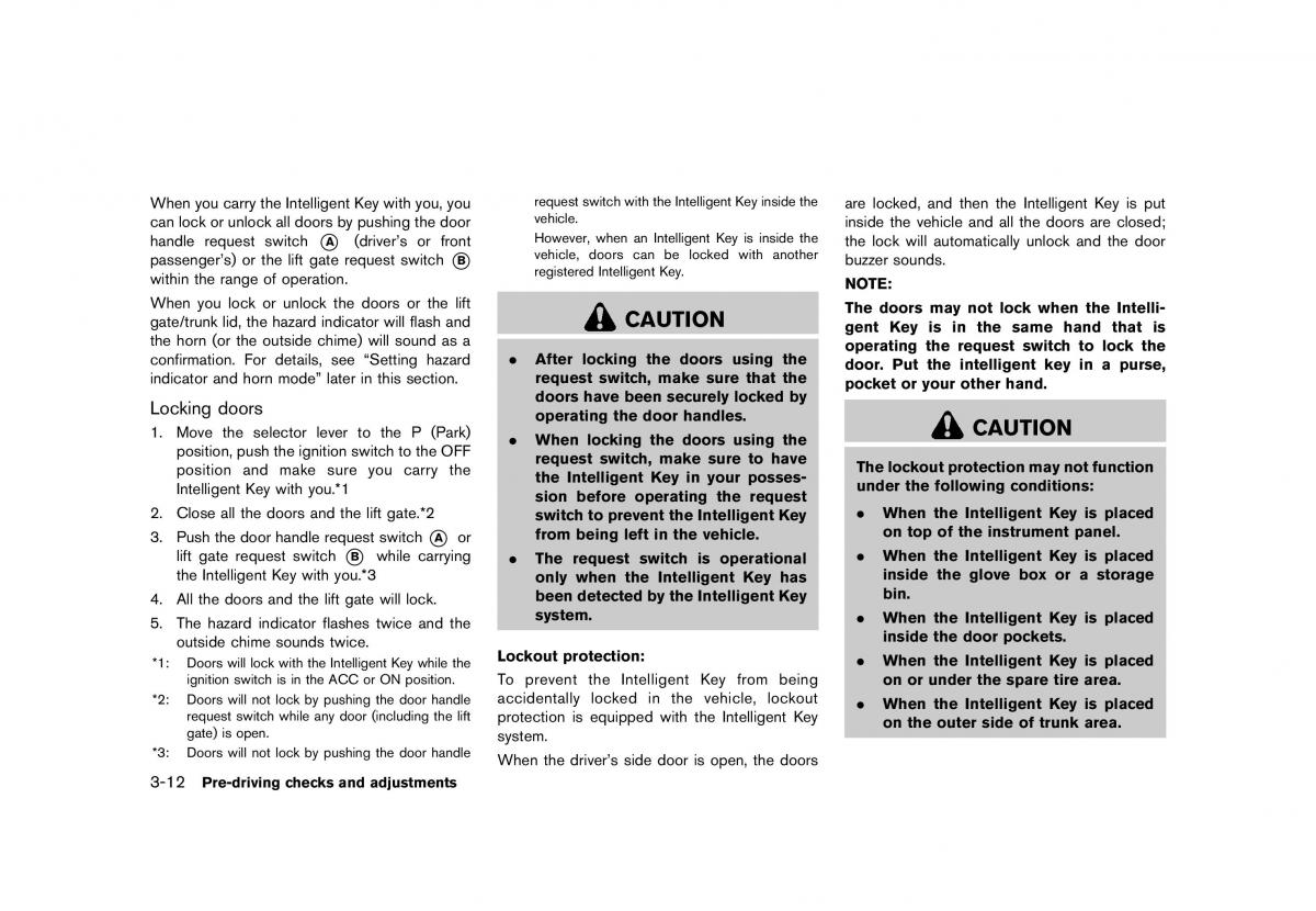 Nissan Murano Z51 owners manual / page 166