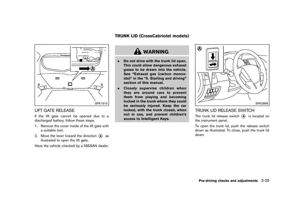 Nissan Murano Z51 owners manual / page 179