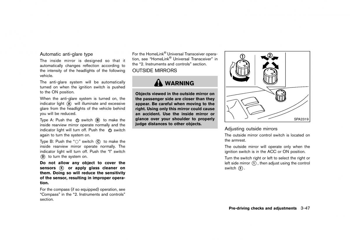 Nissan Murano Z51 owners manual / page 201