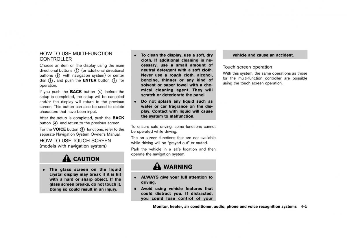 Nissan Murano Z51 owners manual / page 211