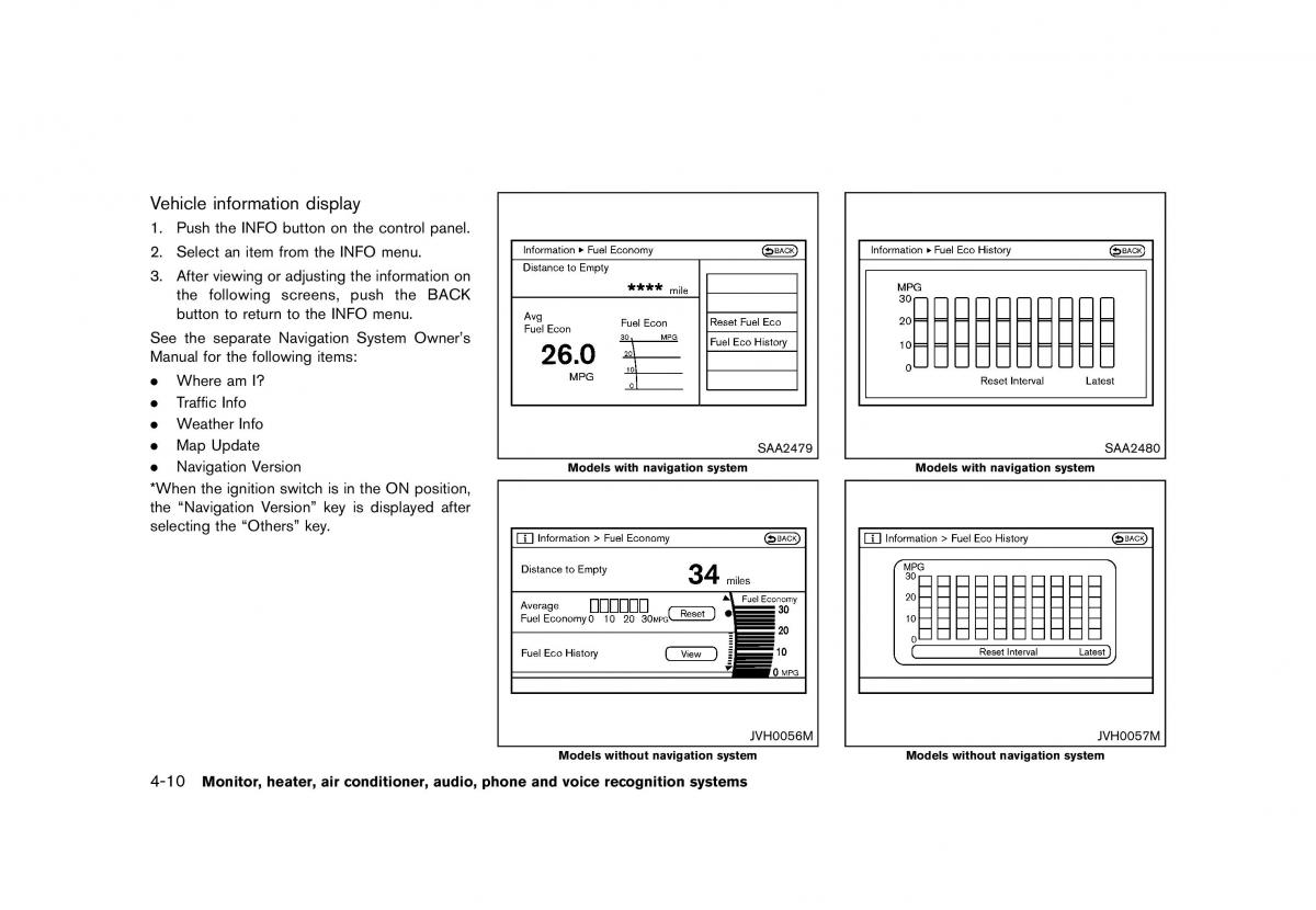 Nissan Murano Z51 owners manual / page 216