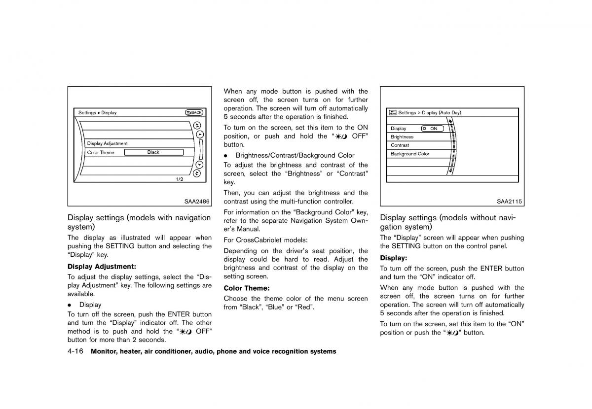 Nissan Murano Z51 owners manual / page 222