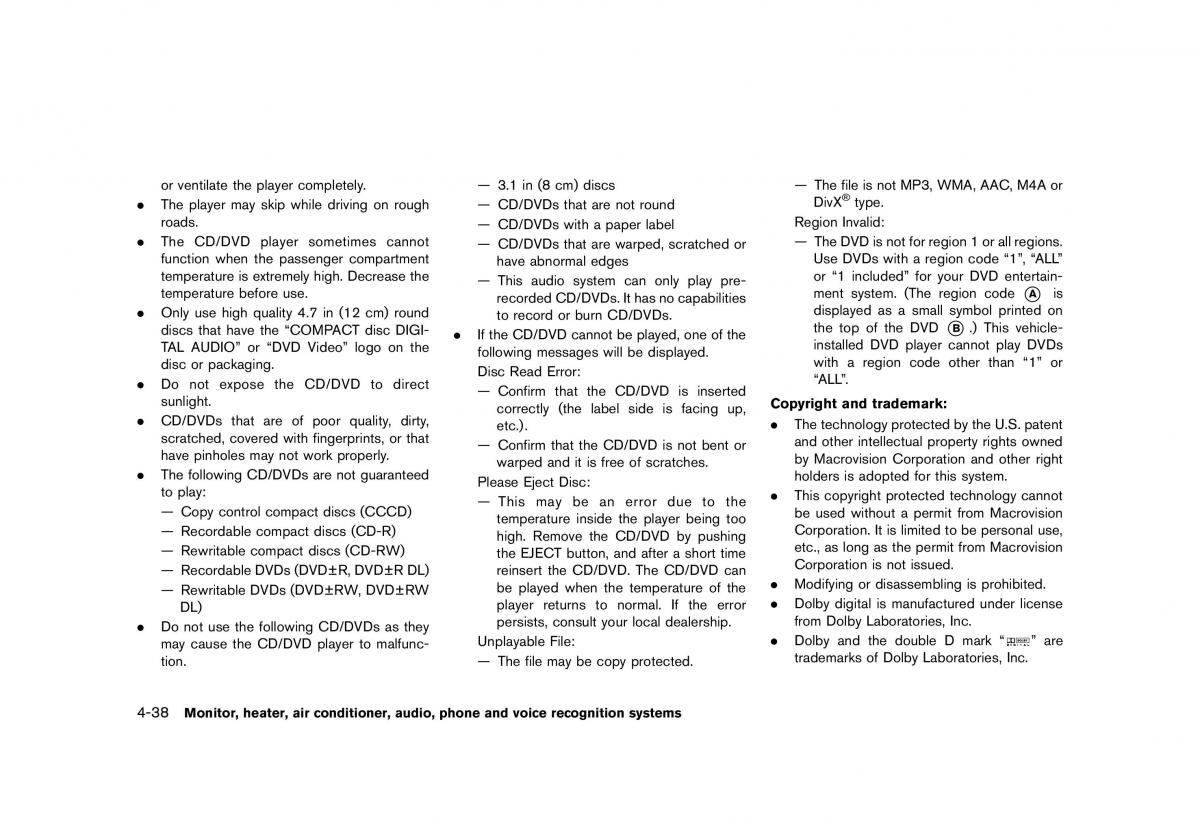 Nissan Murano Z51 owners manual / page 244