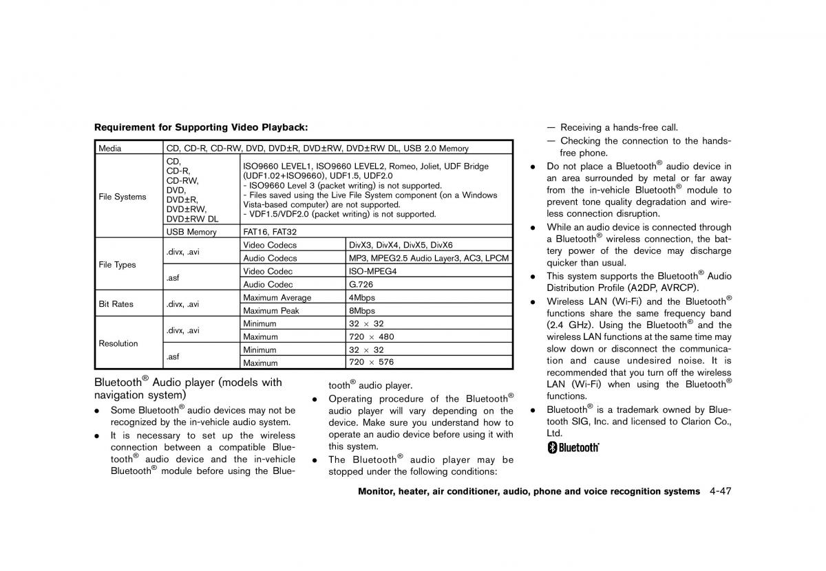 Nissan Murano Z51 owners manual / page 253