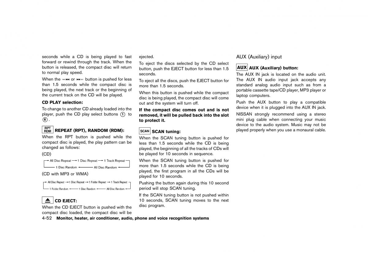 Nissan Murano Z51 owners manual / page 258