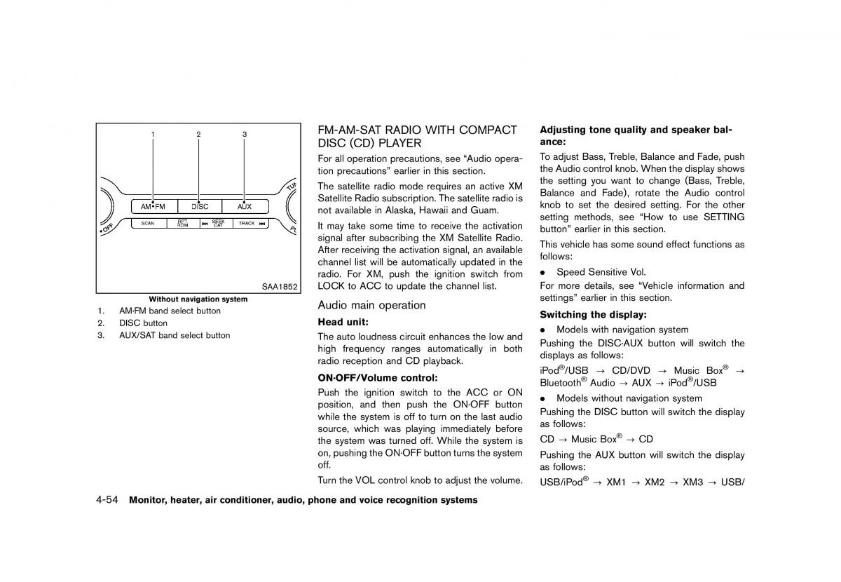 Nissan Murano Z51 owners manual / page 260