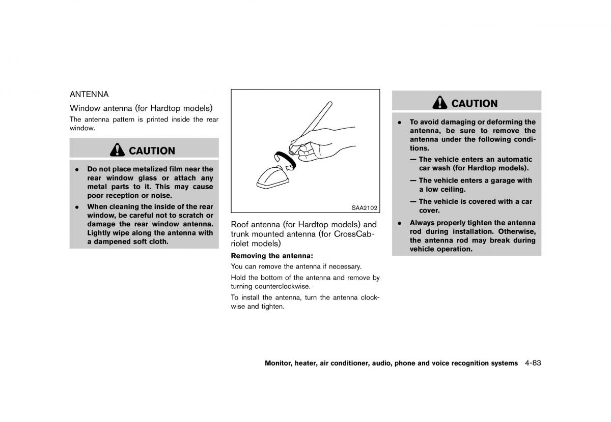 Nissan Murano Z51 owners manual / page 289