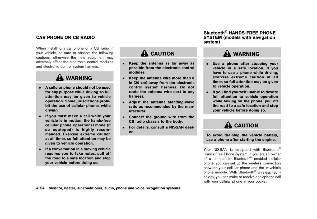 Nissan Murano Z51 owners manual / page 290