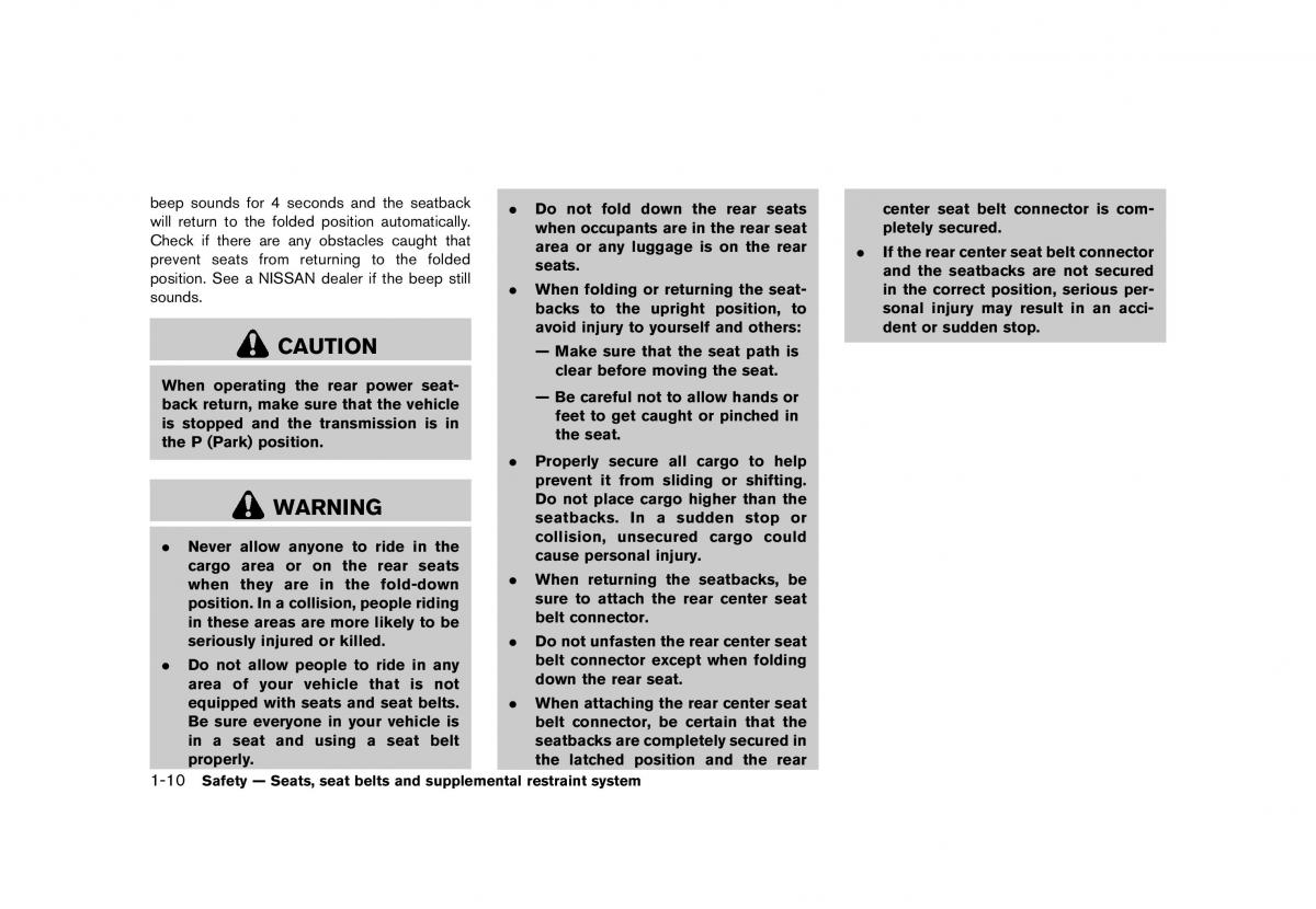 Nissan Murano Z51 owners manual / page 32