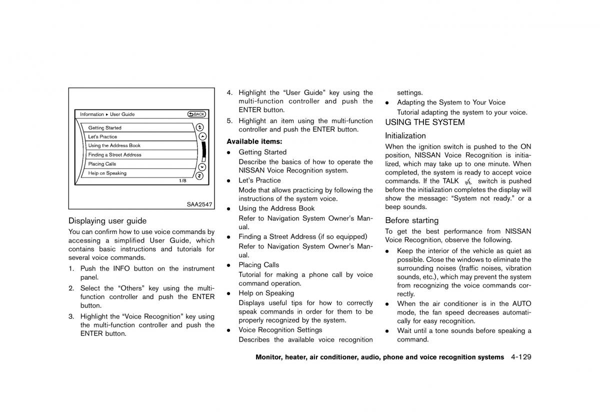 Nissan Murano Z51 owners manual / page 335