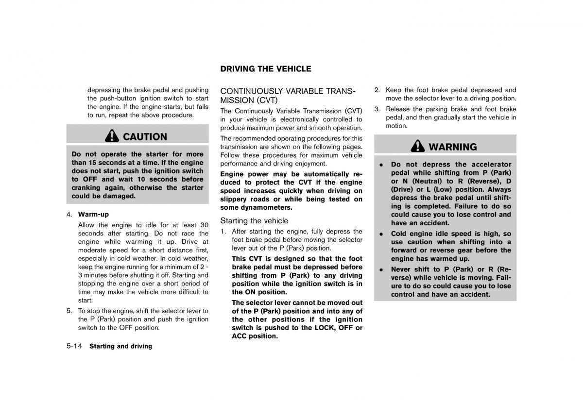 Nissan Murano Z51 owners manual / page 354