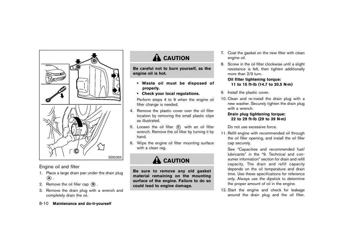 Nissan Murano Z51 owners manual / page 410