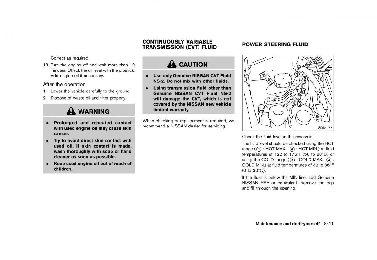 Nissan Murano Z51 owners manual / page 411