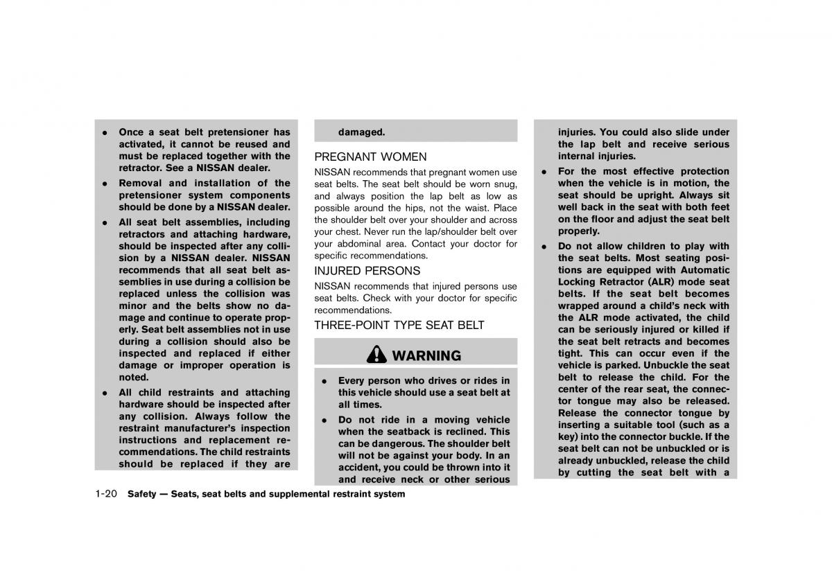 Nissan Murano Z51 owners manual / page 42