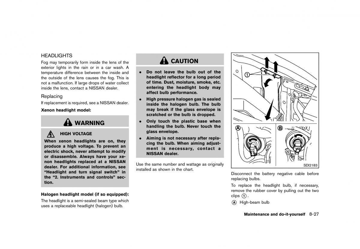 Nissan Murano Z51 owners manual / page 427