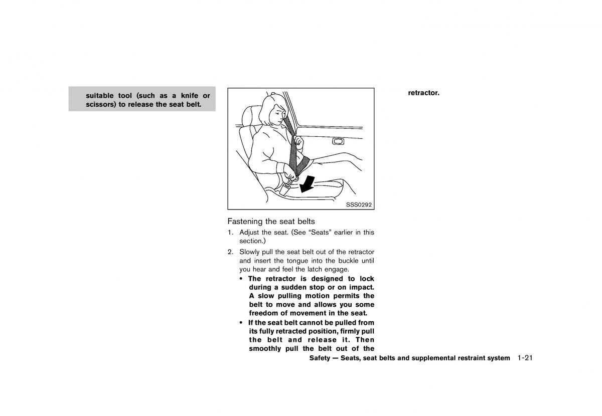 Nissan Murano Z51 owners manual / page 43