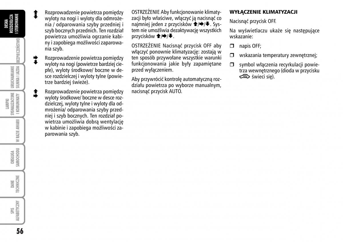 Fiat Stilo instrukcja obslugi / page 57