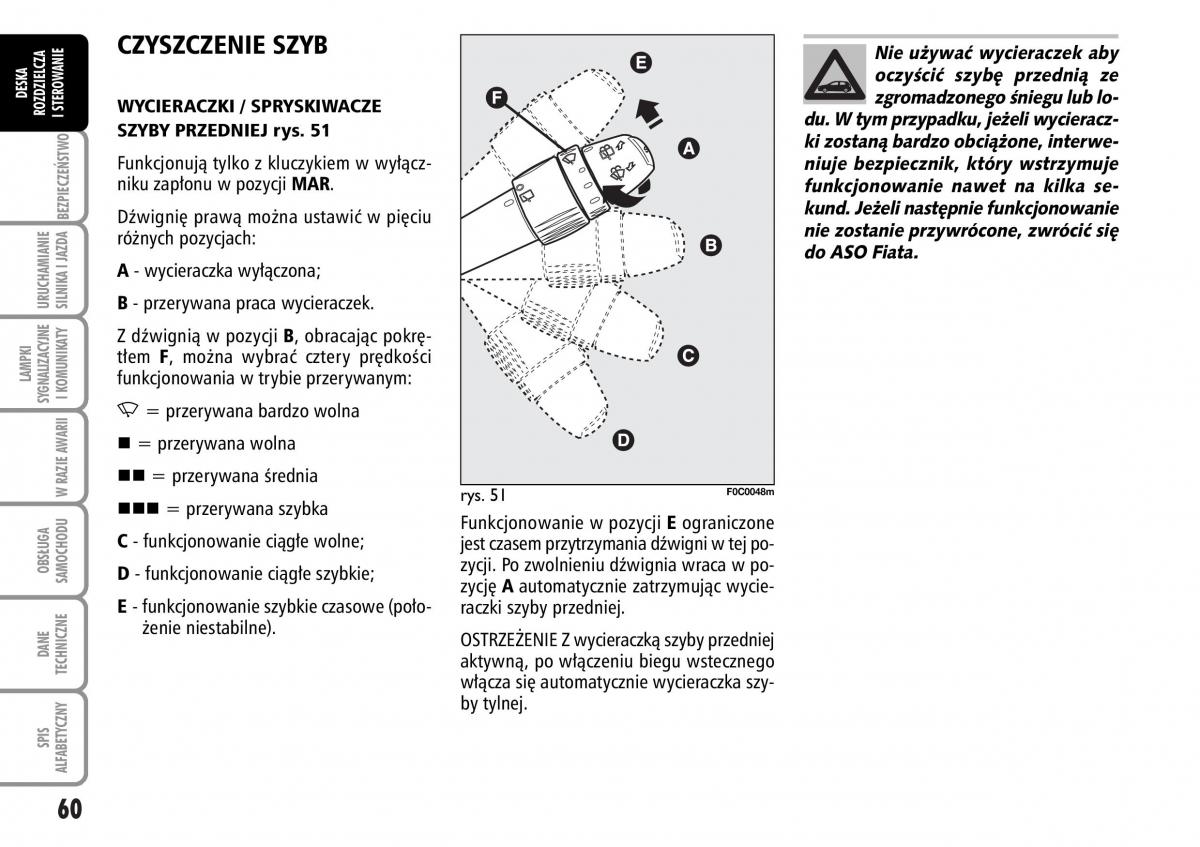 Fiat Stilo instrukcja obslugi / page 61