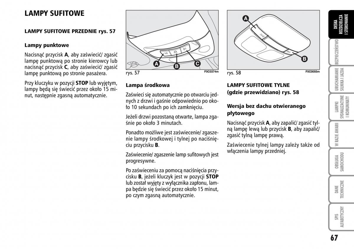 Fiat Stilo instrukcja obslugi / page 68