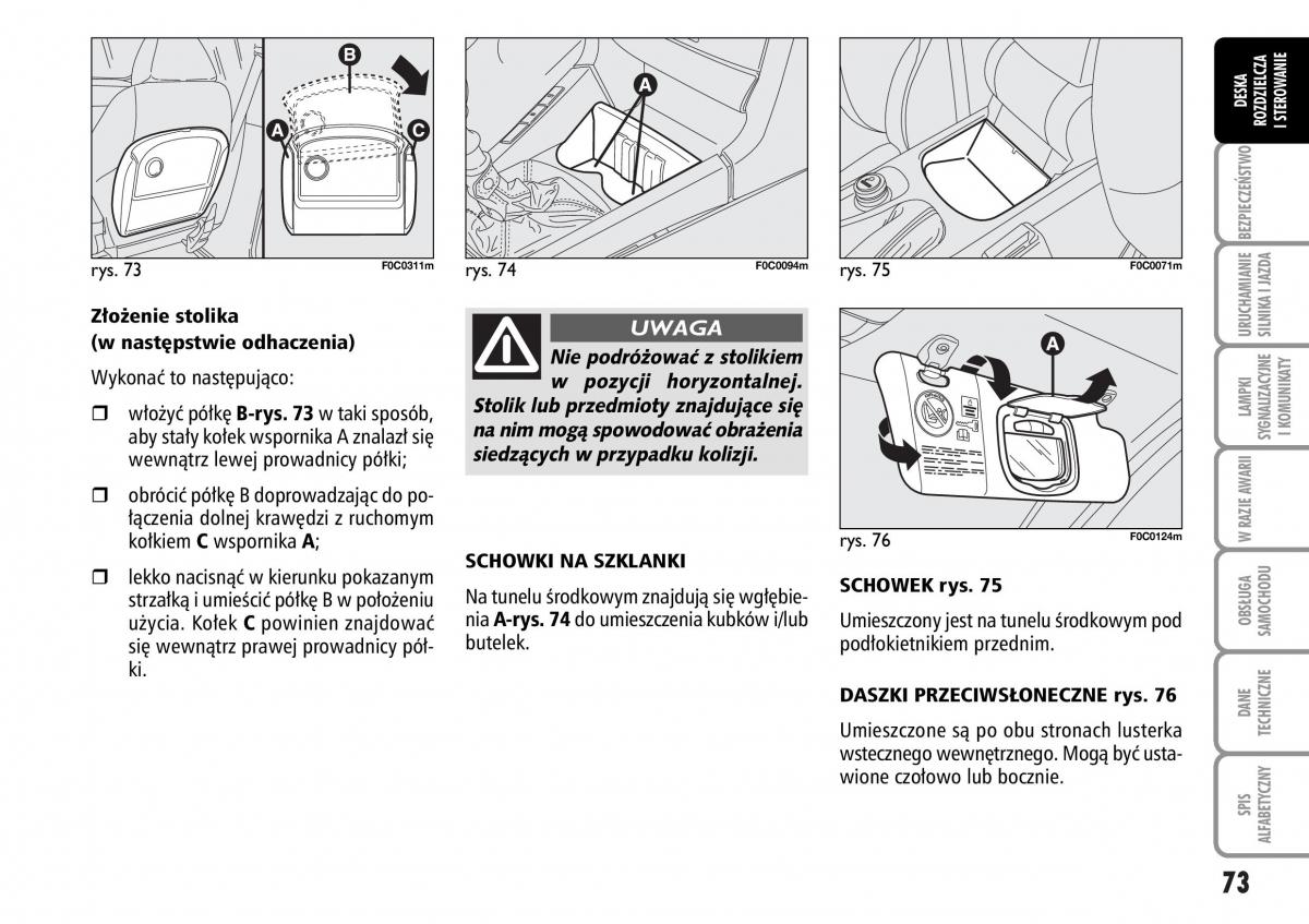 Fiat Stilo instrukcja obslugi / page 74