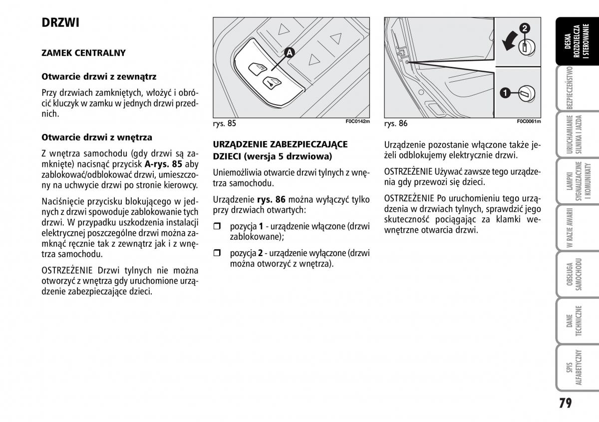 Fiat Stilo instrukcja obslugi / page 80