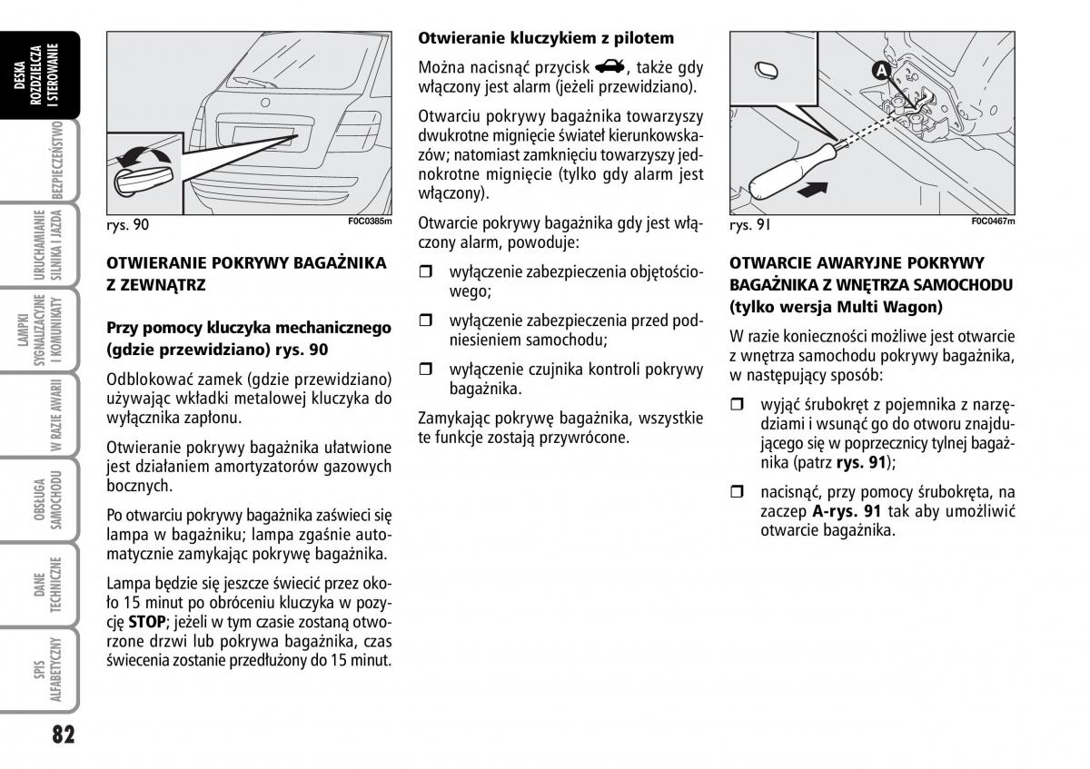 Fiat Stilo instrukcja obslugi / page 83