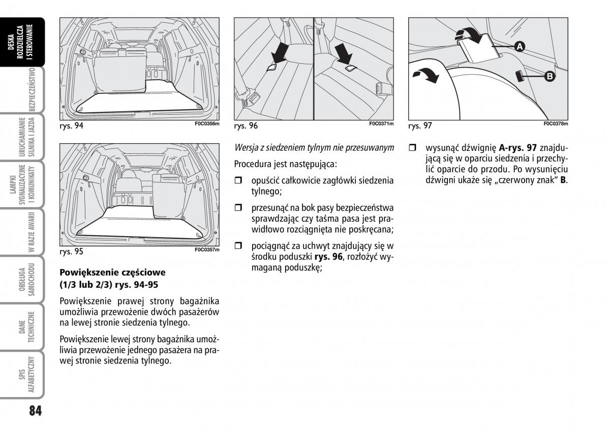 Fiat Stilo instrukcja obslugi / page 85