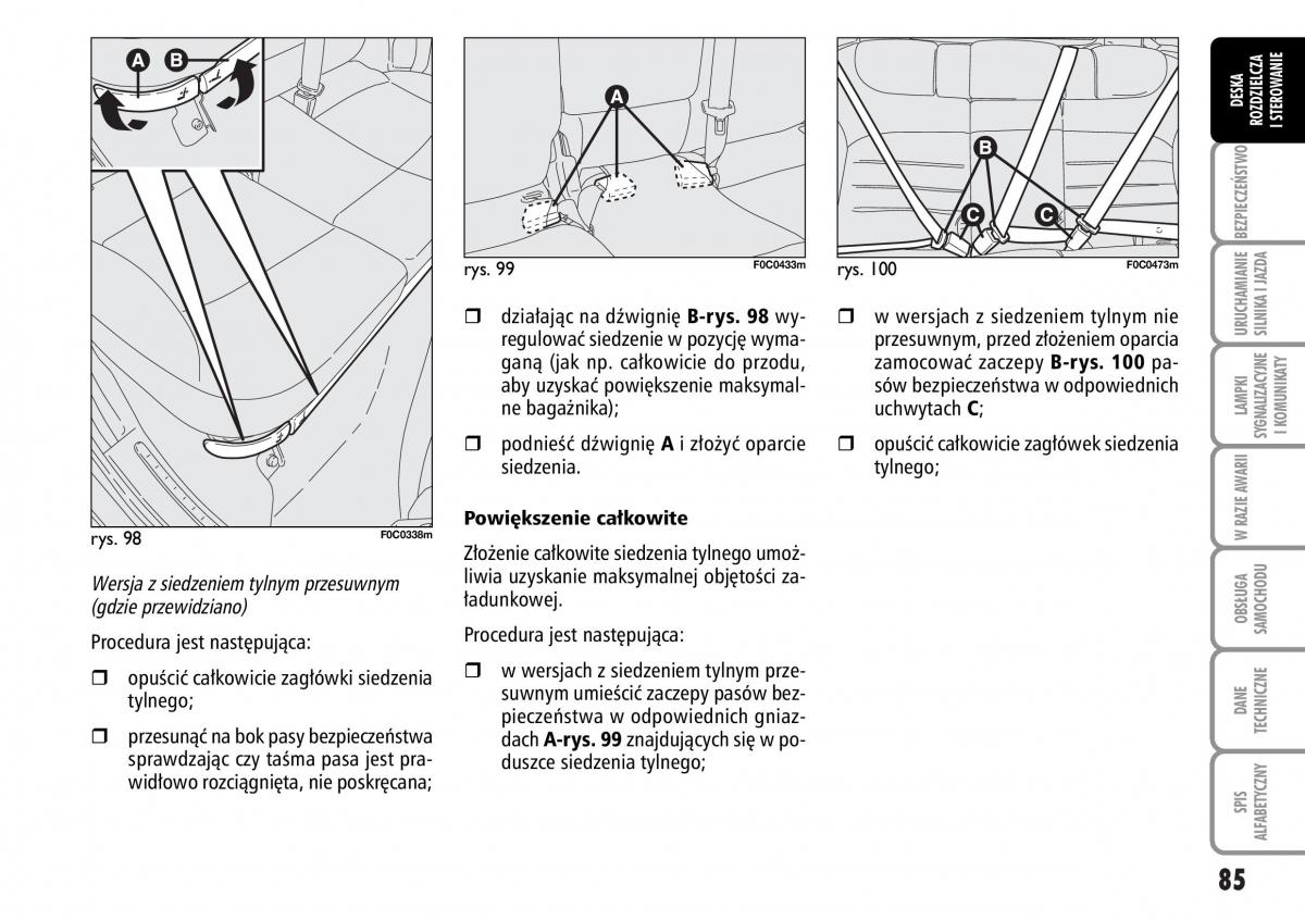 Fiat Stilo instrukcja obslugi / page 86