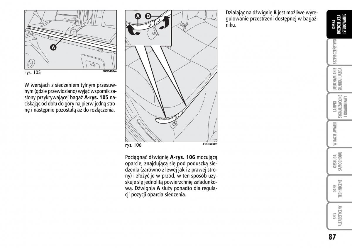 Fiat Stilo instrukcja obslugi / page 88