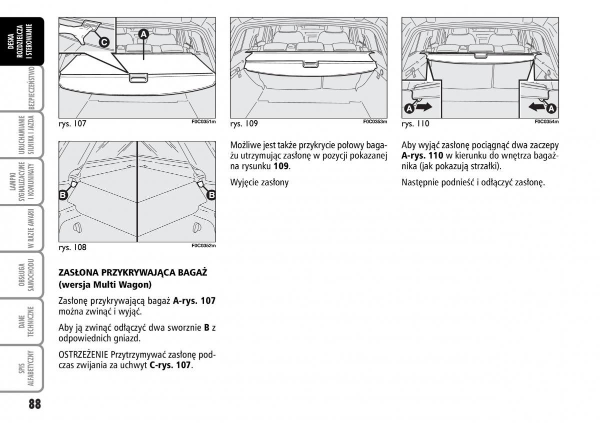 Fiat Stilo instrukcja obslugi / page 89