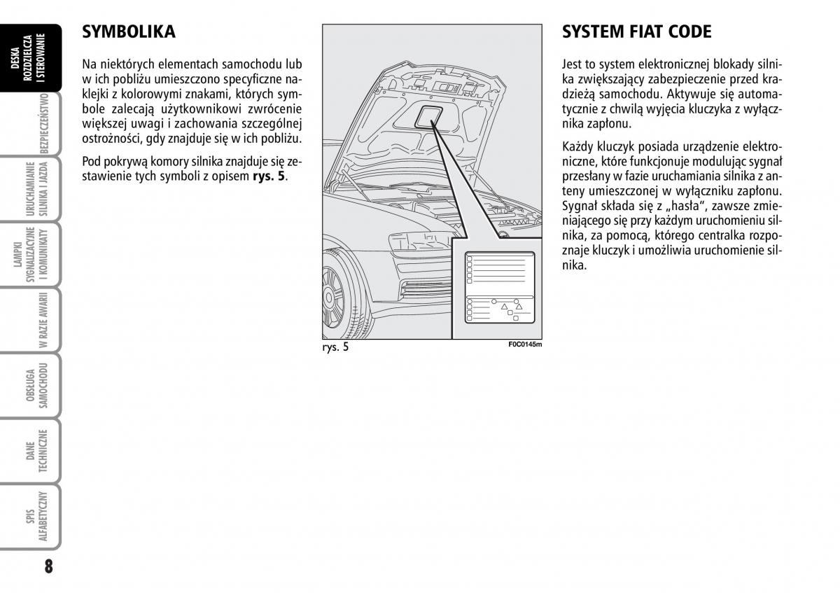 Fiat Stilo instrukcja obslugi / page 9