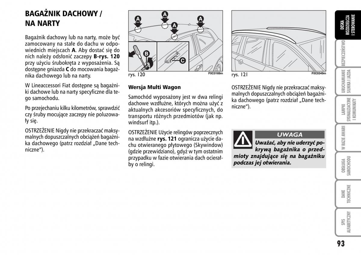 Fiat Stilo instrukcja obslugi / page 94