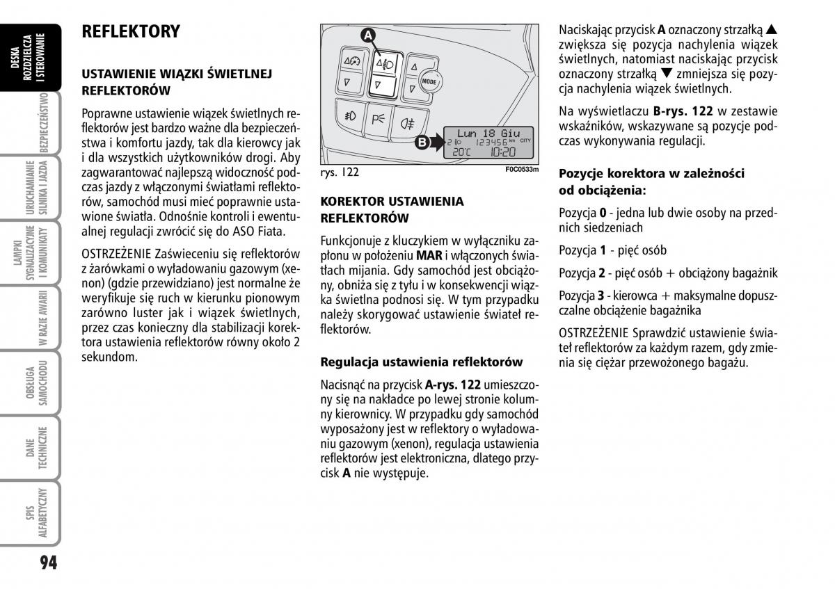 Fiat Stilo instrukcja obslugi / page 95