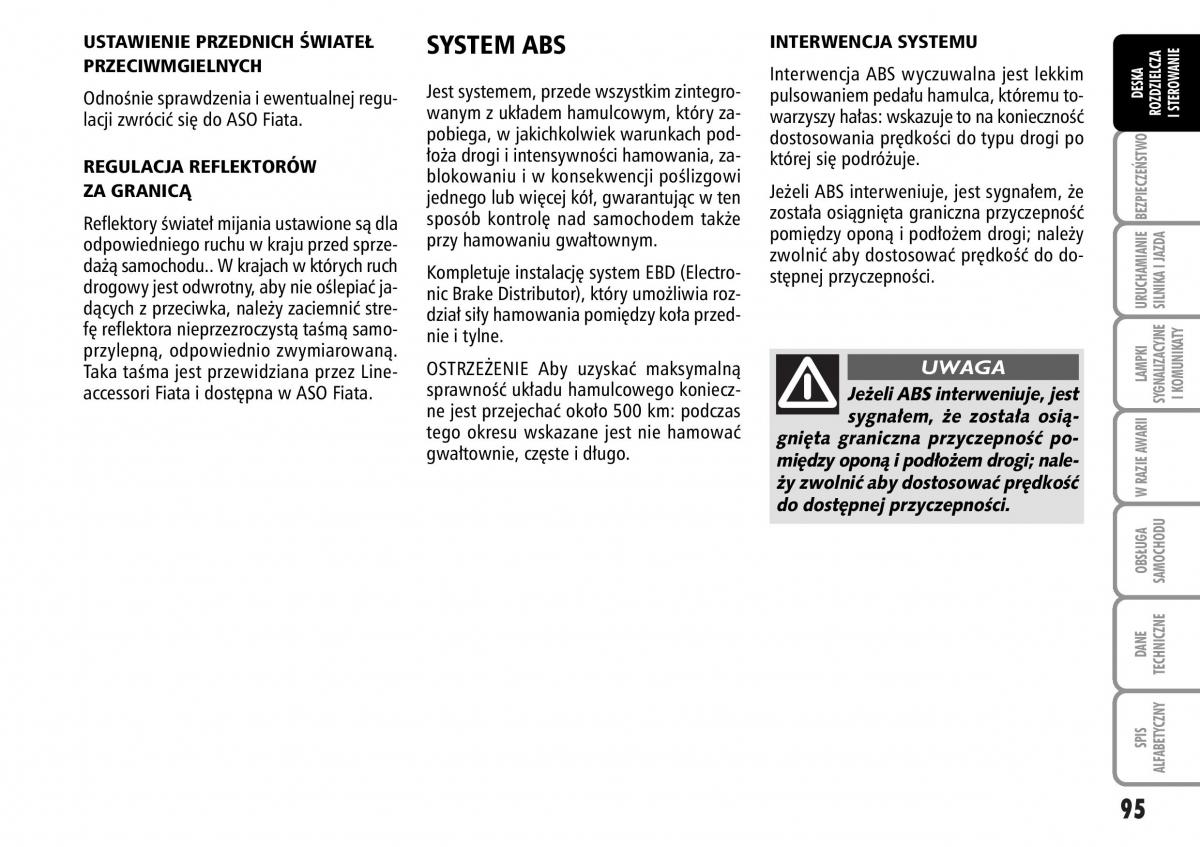 Fiat Stilo instrukcja obslugi / page 96