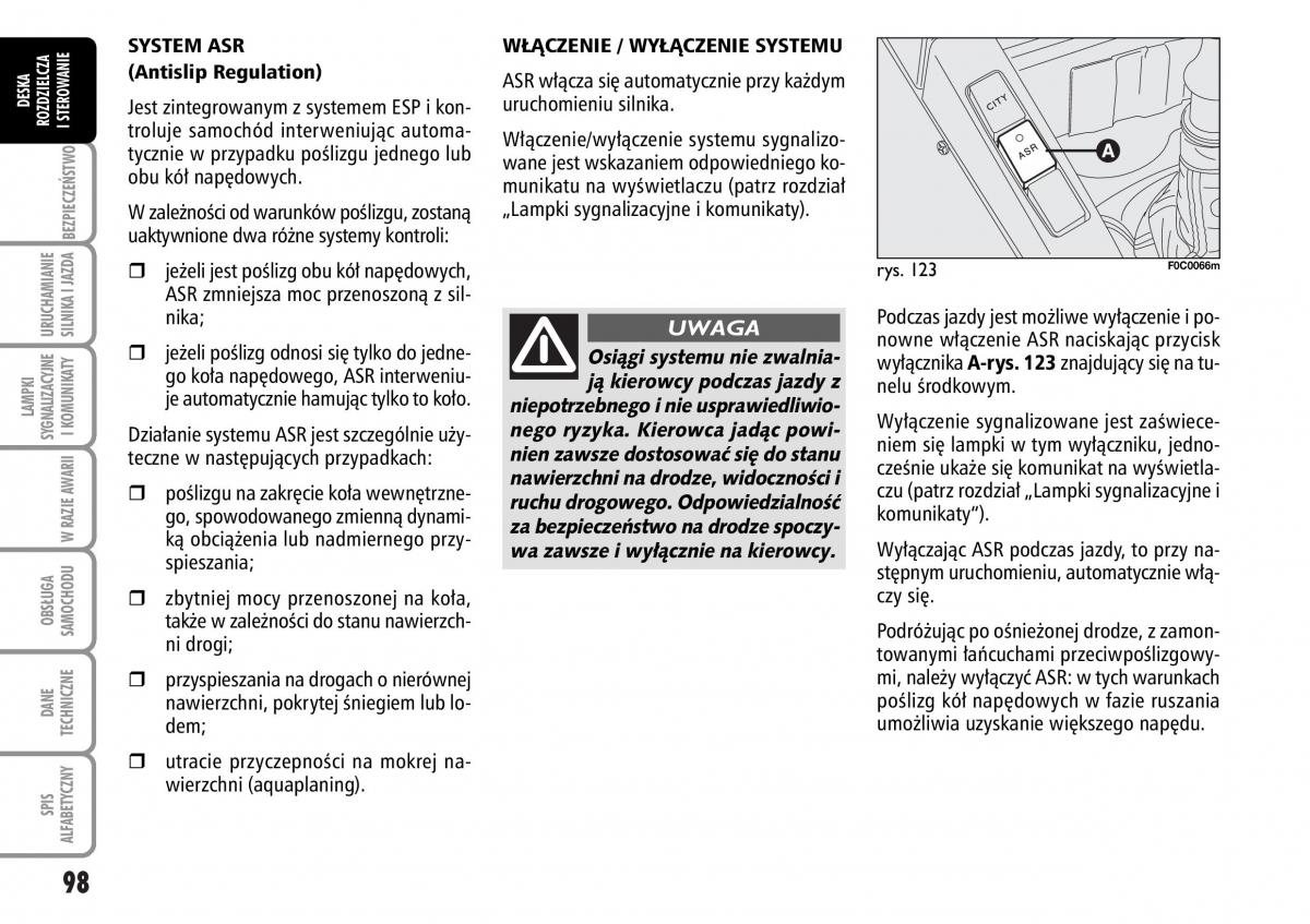 Fiat Stilo instrukcja obslugi / page 99