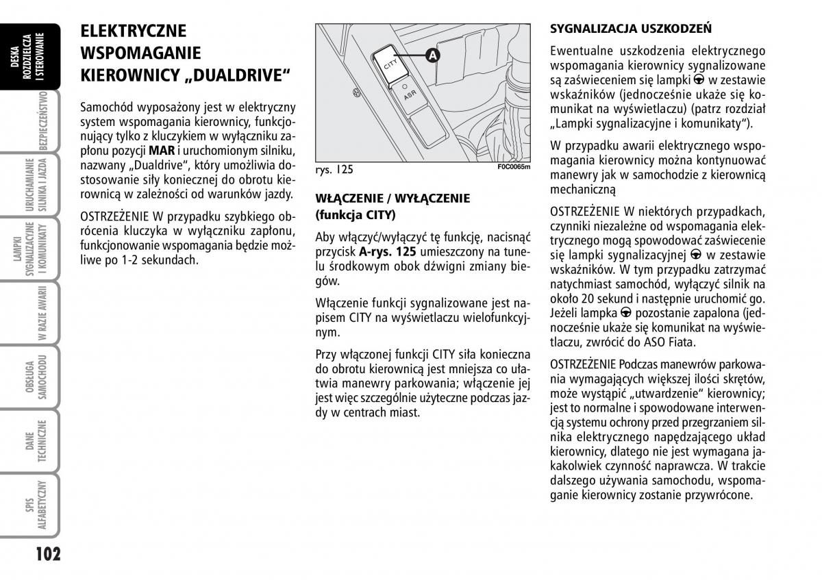 Fiat Stilo instrukcja obslugi / page 103