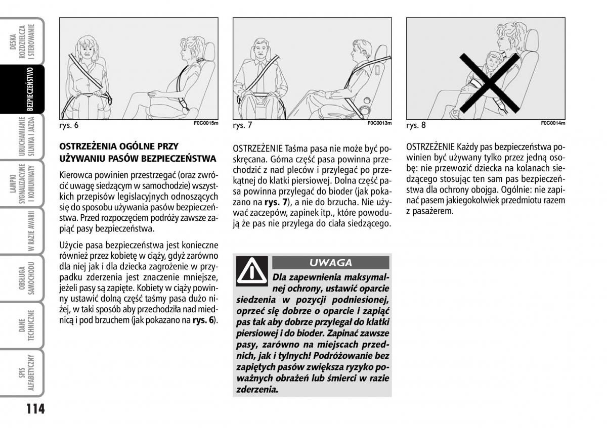 Fiat Stilo instrukcja obslugi / page 115