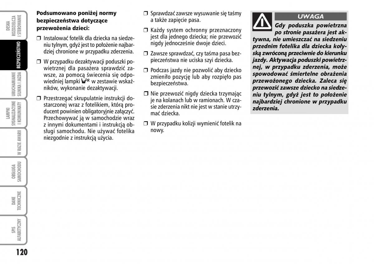 Fiat Stilo instrukcja obslugi / page 121