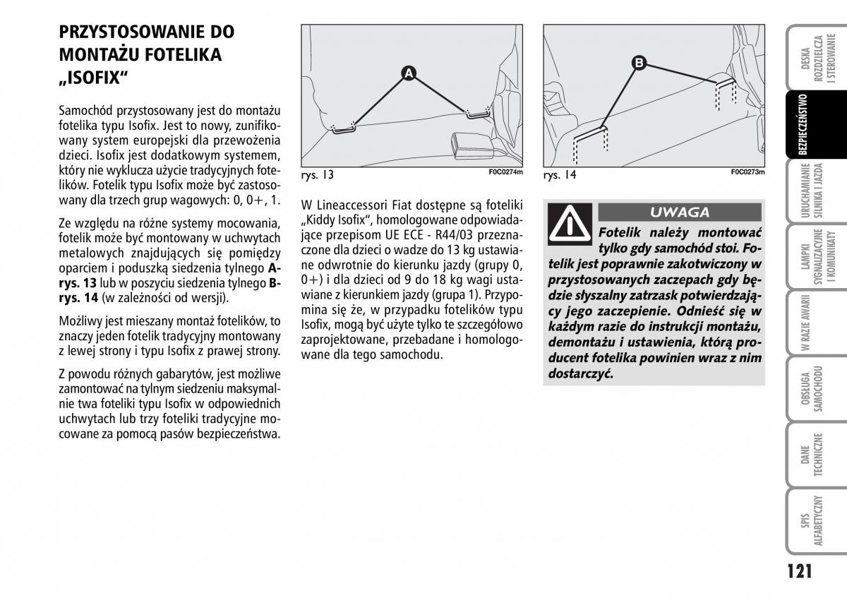 Fiat Stilo instrukcja obslugi / page 122