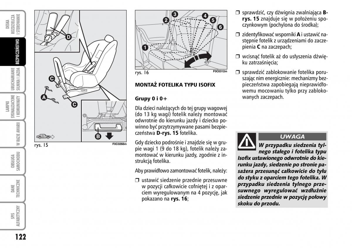 Fiat Stilo instrukcja obslugi / page 123