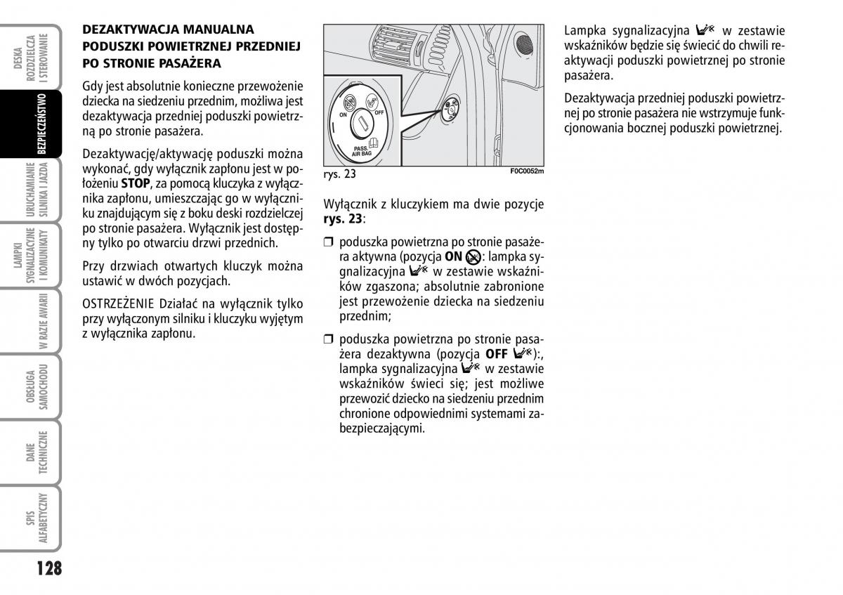 Fiat Stilo instrukcja obslugi / page 129