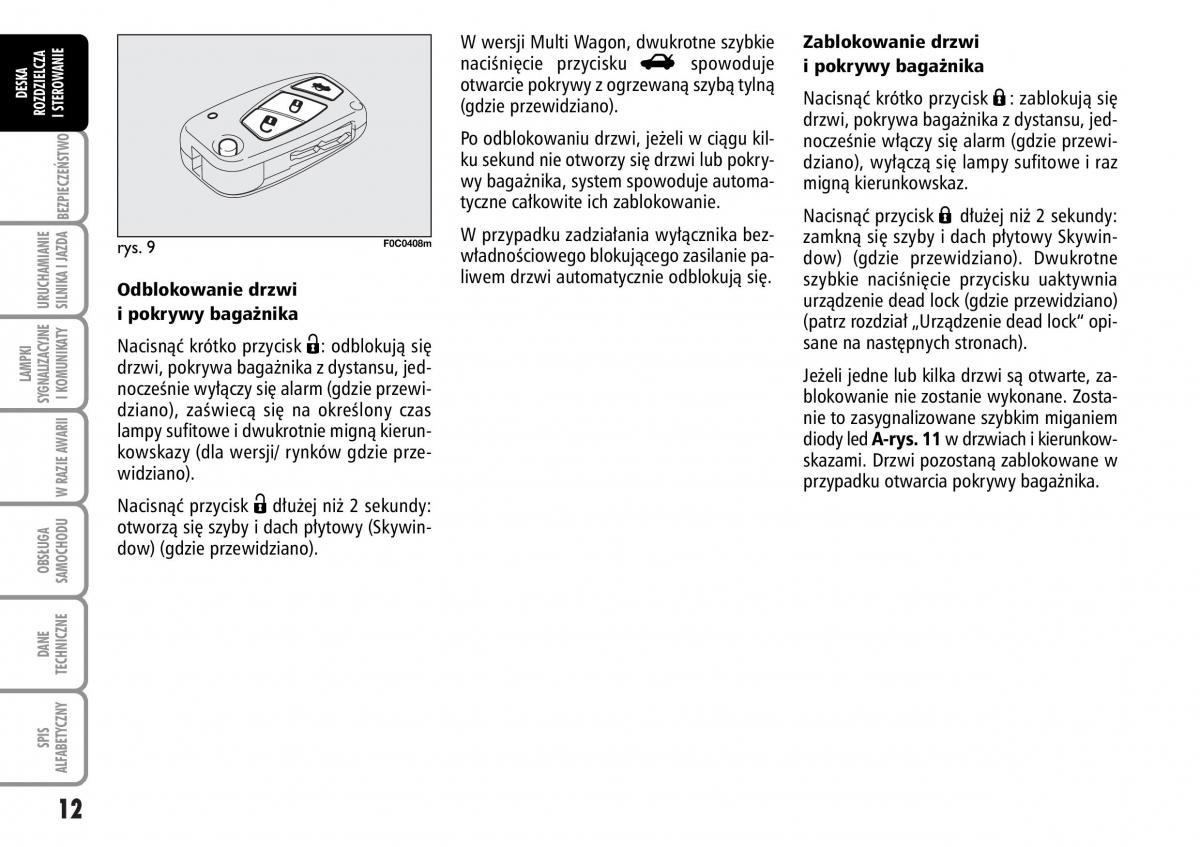 Fiat Stilo instrukcja obslugi / page 13