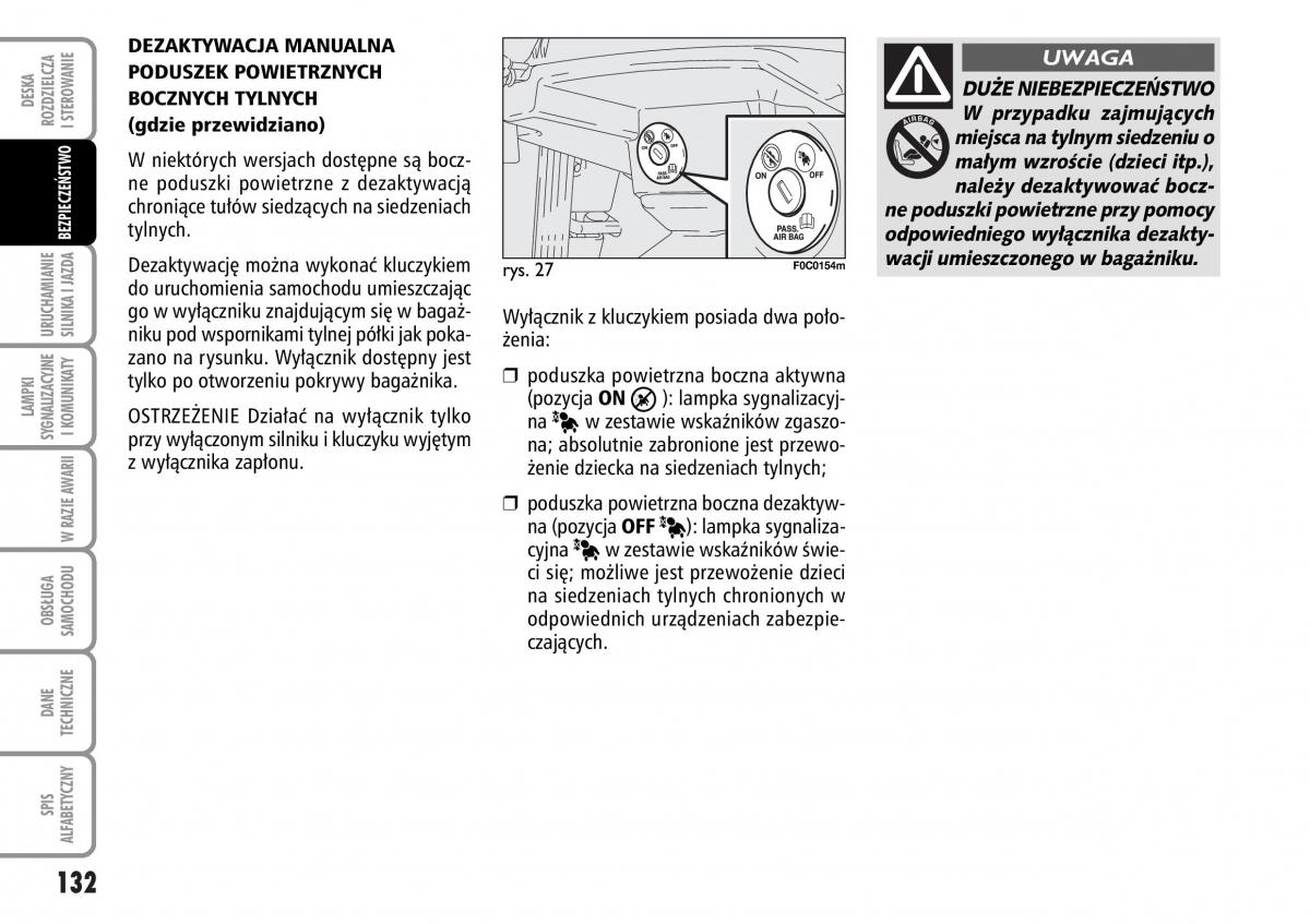 Fiat Stilo instrukcja obslugi / page 133