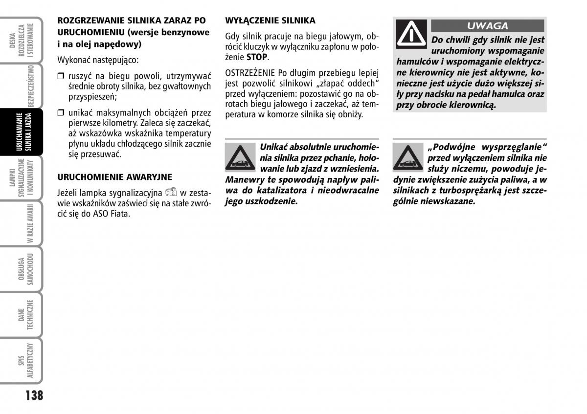 Fiat Stilo instrukcja obslugi / page 139