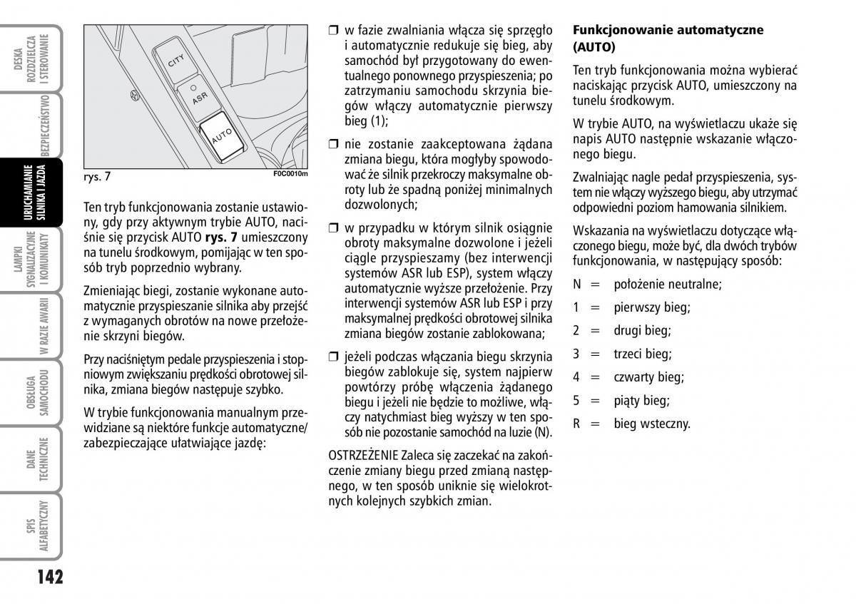 Fiat Stilo instrukcja obslugi / page 143